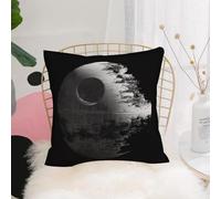 YFHJV Pillow Cover Throw Case Decor Home Living Room Couch Sofa Decorative Cushions Pillow Cover for Bedroom,War Death Star Black Gray,40x40 cm