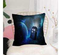 YFHJV Pillow Cover Throw Case Decor Home Living Room Couch Sofa Decorative Cushions Pillow Cover for Bedroom,Doctor Who Theme of Movie Space Art Print,40x40 cm