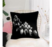 YFHJV Pillow Cover Throw Case Decor Home Living Room Couch Sofa Decorative Cushions Pillow Cover for Bedroom,8-Ball Pyramid Pool balls, Snooker, Billiards,40x40 cm