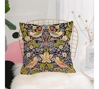 YFHJV Pillow Cover Throw Case Decor Home Living Room Couch Sofa Decorative Cushions Pillow Cover for Bedroom,William Morris's famous Strawberry Thief pattern (1883).,40x40 cm