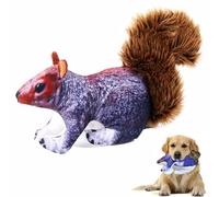YFHOME Dog Toy Squeaky Squirrel, Stuffed Fabric Interactive Dog Toy with Plush Tail, Indoor/Outdoor/Park Entertainment and Play, Suitable Gifts for Large,Medium and Small-Sized Pet Dogs (Purple)