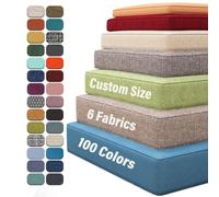 YFHT Custom Bench Cushion, Non-Slip Kitchen Bench Cushion Indoor, Window Seat Cushion 90+Colors, 50D High Resilience Foam Bench Seat Pad For Corner Bench/Sofa/Patio/Garden (12cm Thick)