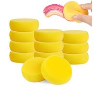 YFHUVB 12 Pcs Round Painting Sponge, Round Paint Sponge Craft Sponges, Artist Sponges Craft Clay Sponge Watercolor Sponges Craft Sponges for Face Painting Pottery Ceramics Art Crafts