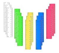 YFHUVB 15cm Ruler, 15 Pcs Multipack, Metal, Classic Style, Great Gift, Accurate Scale Design, Wide Application, Durable Material