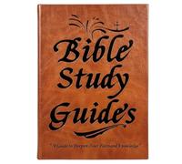 YFHUVB 66 Page Bible Study Guide, Leather Cover Bible Study Journal for Scripture Study, Faith Based Bible Studys Supplies, Beginners Study Guide for Men Women Daily Devotional