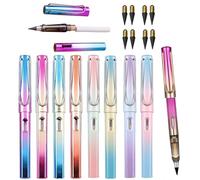 YFHUVB 8 Pcs Infinity Pencil, Everlasting Pencil with Eraser and Replacement Nibs, Infinity Pencils, Unlimited Reusable Pencils for Writing and Drawing for Home Office School