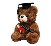 YFHUVB Graduation Teddy Bear, Thoughtful Graduation Gifts for University Graduates, 18cm Brown Graduation Bear Keepsake, Ideal for Academic Milestones, Graduation Ceremony Celebrations and Home Decor