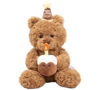 YFHUVB QminTouyzs Custom Personalised Classic Brown Teddy Bear 30cm, Premium Plush Ornament Decor, Adult Collectible Stuffed Companion for Home Decor, Anniversary & Birthday Gift