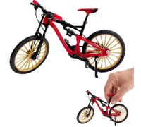 YFHUVB Red Finger Bike, Miniature Mountain Bicycle For Desk Display, Stress Management Tool With Moving Components, Compact Finger Bikes Model For Office And Home Environments