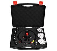 YFIXTOOL Nitrogen Charging Kit, Hydraulic Nitrogen Accumulator Filling Kit with 7 Adapters, 3 Gauges (1500PSI, 3600PSI, 6000PSI) and 1 Gas Hose