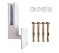 YFJBDKS 2026 New Version Side Glass Mounting Bracket for Steps, Balconies, Staircases, Decks, Patio Stairs, Pool Fence Stainless Steel Glass Railing System/Glass Clamps,White,1 Pack 200mm
