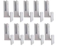 YFJBDKS 2026 New Version Side Glass Mounting Bracket for Steps, Balconies, Staircases, Decks, Patio Stairs, Pool Fence Stainless Steel Glass Railing System/Glass Clamps,White,10pack 200mm