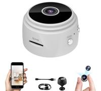 Yfjyxen 1080p Magnetic Upgrade Mini WIFI Camera Wide Angle,WiFi Hidden Camera Wireless Indoor Secret Camera Mini Spy Cam with Night Vision Motion Detection,Portable Small Video Camera(White,Camera)