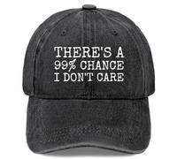 YFKFYTG There's A 99% Chance I Don't Care Hat Men Funny Mesh Baseball Cap for Fall, Black-baseball Hat-2, One size