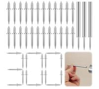 YFLeomry 300 Pcs Skirting Board Nails, Double Headed with 3 Sleeve Tool, Double Ended Nails Anti-Rust Traceless, Invisible Security Screws for Home Improvement, Wood Furniture and DIY