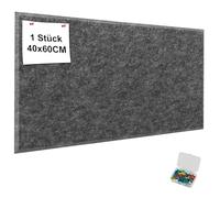 YFLeomry 40x60 cm Large Cork Board, 20x30 cm Removable Felt Board, Self Adhesive Bulletin Board with Pushpins for Photo DIY Memo Display in Home Kitchen Office School(Dark Gray)