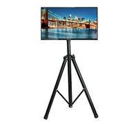 YFLY Black Tripod TV Display Portable Floor Stand Height Adjustable Mount for 32" to 55" Flat Screens