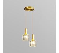YFMYY Bedside Small Pendant Light, Modern Mini Cylinder Crystal Lamp Shade Chandelie For Kitchen Island Counter Bar Dining Room Bedroom, Hanging Ceiling Lighting Fixture (1Pack)