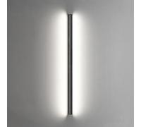 YFMYY LED Strip Wall Lights Indoor, Modern Wall Light Rectangular Black Nordic Minimalist Wall Lamps, Long Bar Wall Sconce Lighting Black for Bedroom Living Room Corridor Stairs