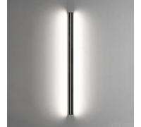 YFMYY LED Strip Wall Lights Indoor, Modern Wall Light Rectangular Black Nordic Minimalist Wall Lamps, Long Bar Wall Sconce Lighting Black for Bedroom Living Room Corridor Stairs