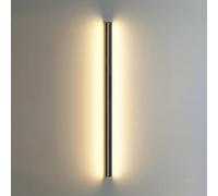 YFMYY LED Strip Wall Lights Indoor, Modern Wall Light Rectangular Black Nordic Minimalist Wall Lamps, Long Bar Wall Sconce Lighting Black for Bedroom Living Room Corridor Stairs