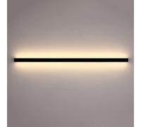 YFMYY Linear Wall Sconce Long Strip LED Ambient Lighting Black Aluminum 3000K Warm Light Fixtures For Hallway Stairs Bedroom Living Room Vertical Or Horizontal Wall Mounted Modern Minimalist Wall Lamp