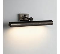 YFMYY Mid Century Vintage Bathroom Light Fixtures, 2-Light Brass Vanity Light Over Mirror with Angle Adjustable, Hardwired Indoor Wall Mounted Lamp for Bedroom Artwork Poster(Black)