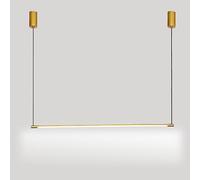 YFMYY Modern LED Linear Pendant Light, Interior Decoration Lighting Fixture, 3-Color Temperature Mode Adjustable Suspension Height Hanging Lamp for Kitchen Island Dining Table Office