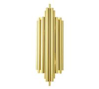 YFMYY Modern Metal Pipe Wall Light Sconce Creative Golden Bedroom Bedside Decoration Fixture Nordic Simplicity LED G9*4 Wall lamp Sconce for Living Room Hotel Corridor (Color : 6000k)