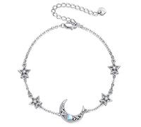 YFN 16/18/30/40/50/60/70/80/90/100 Tree of Life Necklace Sterling Silver | Faminy Tree Pendant Crystal/Moonstone Jewellery Anniversary Mother's Day Christmas Birthday Gifts for Women Wife Nana Mama