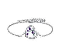 YFN 16/18/30/40/50/60/70/80/90/100 Tree of Life Necklace Sterling Silver | Faminy Tree Pendant Crystal/Moonstone Jewellery Anniversary Mother's Day Christmas Birthday Gifts for Women Wife Nana Mama