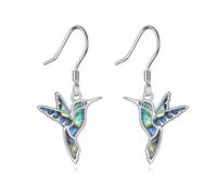 YFN 925 Sterling Silver Hummingbird Earrings for Women, Delicate Bird Dangle Earrings, Hypoallergenic Lightweight Jewelry, Nature-Inspired Gift for Her, Birthday/Christmas/Mother's Day