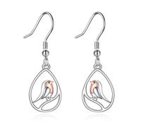 YFN Bird Teardrop Earrings for Women Sterling Silver Bird Jewelry Gifts Drop Dangle Earrings for Women Girls (Bird Earrings)