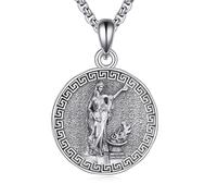 YFN Hestia Necklace Sterling Silver Religious Protector Pendant Greek God Jewellery Gifts for Women Men