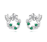 YFN Hummingbird Earrings Sterling Silver Hummingbird Stud Earrings Hummingbird Jewelry for Women Bird Gift for Mom Grandma
