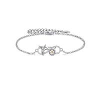 YFN Hummingbird Infinity Bracelet Jewelry for Women Sterling Silver Hummingbird Daisy Bracelet Gifts for Girls Mother's Day Gifts for Mom (hummingbird)