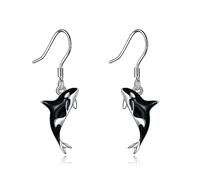 YFN Orca Killer Whale Earrings for Women Sterling Silver Orca Whale Gifts