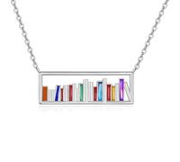 YFN S925 Sterling Silver Book Pendant Necklace - Meaningful Graduation Gift for Her, Inspirational Jewelry with Gift Box