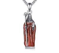 YFN Saint Brigid Necklace Sterling Silver Religious Protector Pendant St Brigid Jewellery Gifts for Women Men