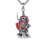 YFN Saint Florian Necklace Sterling Silver Religious Protector Pendant St Florian Jewellery Gifts for Women Men