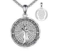YFN Saint Gerard Necklace Sterling Silver Religious Protector Pendant St Gerard Jewellery Gifts for Women Men