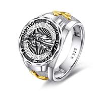 YFN Saint Joseph Ring Sterling Silver Religious Protector Ring St Joseph Jewellery Gifts for Women Men (St Joseph, 8)
