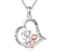 YFN Sister Gifts from Brother for Sister Sterling Silver Brother and Sister Necklace Jewellery for Birthday Christmas Gifts (big sister)