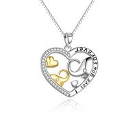 YFN Sterling Silver Elephant Necklace Jewellery for Women Mother Daughter Necklace Mothers Day Gifts for Women Mum