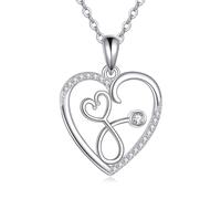 YFN Stethoscope Necklace for Women 925 Sterling Silver Nurses & Doctors Pendant Necklace with 18"+2" Adjustable Chain Delicate Medical Jewelry Gift Gift for Christmas, Nurses' Day, Graduation