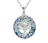 YFN Sweet 16th Birthday Gifts for Girls Sterling Silver Tree of Life 16 Necklace Jewelry for 16 Year Old Girl (16th)