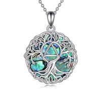 YFN Tree of Life Necklace Sterling Silver Sobriety Tree Pendant AA Recovery Jewelry Alcoholics Anonymous Gifts for Women Men