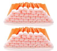 YfnTDwceV 100pcs Detailing Cotton Buds Swab Cleaning Sponge Inkjet Printer Piezo Plotter Head PCB Board Clean Foam Kit Compatible With Printhead(50 orange 50 blue)