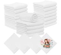 YFNVH 20 Pack Sublimation Tea Towels Blank 30 x 30 cm DIY Microfiber Kitchen Towel Bulk White Waffle Weave Dish Hand Towels for Cleaning Crafts