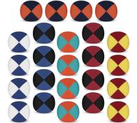 YFNVH 24 Pack Hacky Sack Footbags Bulk, Multicoloured Foot Sack Balls for Kids Adults Beginners, Indoor Outdoor Juggling Party Games Gifts, 8 Panel 6 Styles, 6.5 cm